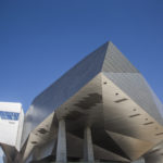 Musée des Confluences : pointe, vue Saône