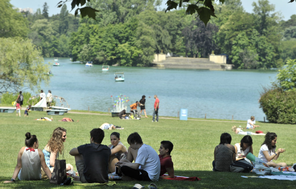 Parc de la Tête d'or / Pelouses face au lac