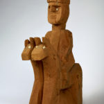 Statue funéraire équestre gundurik (20e siècle - Chitral, Pakistan) pour un donneur de fête de prestige -