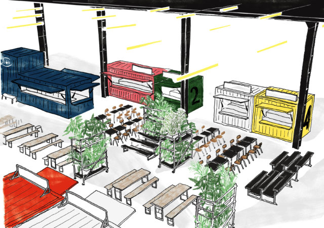 Heat, food court à Confluence