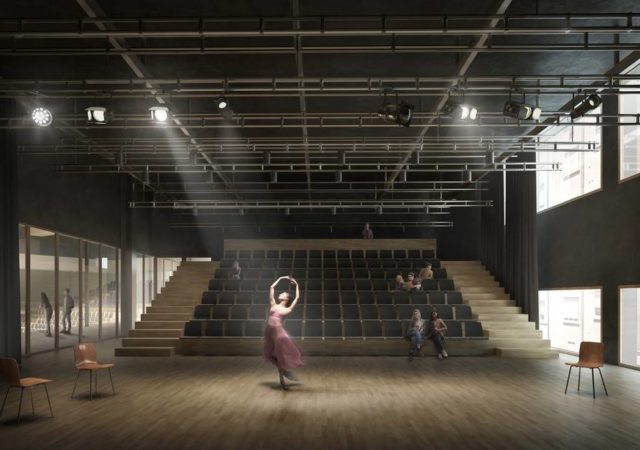 n studio dans les Ateliers de la danse, qui devaient être aménagés dans l'ancien musée Guimet à Lyon. — Ateliers d'architectes Pierre Hebbelinck et Hart Berteloot AAT