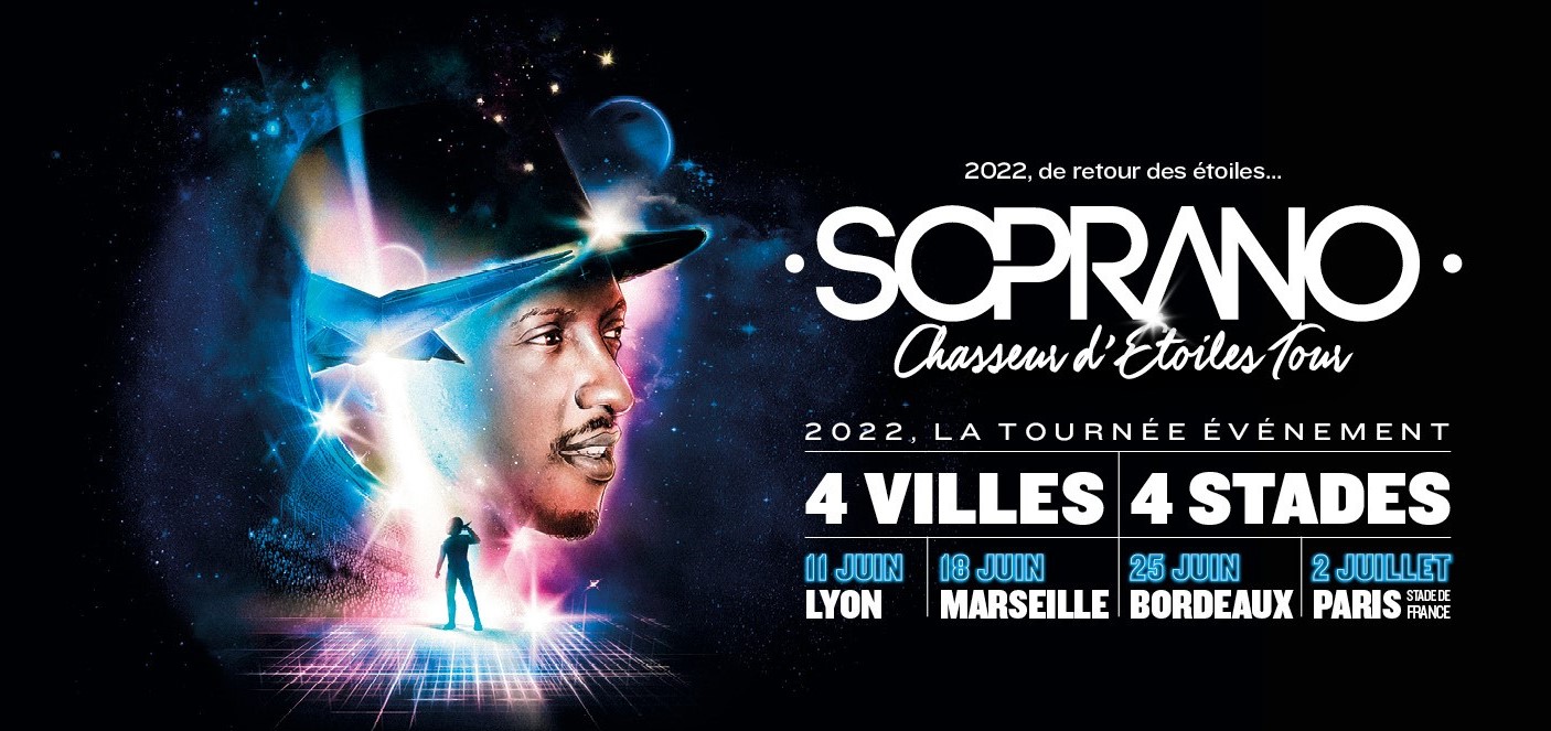 Soprano en concert le 11 juin 2020 au Groupama Stadium – Chasseur d’étoiles Tour