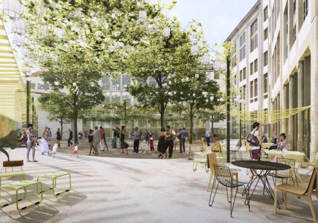 Collège Truffaut, la cour