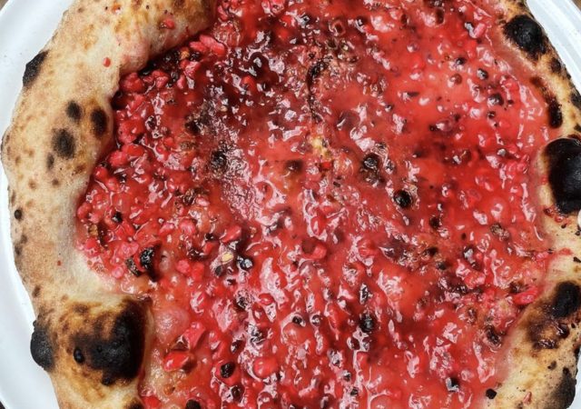 Pizza à la praline chez Accanto - 12 rue Pré-Gaudry 69007 Lyon