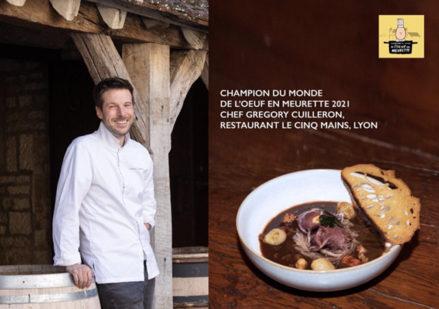 Le chef lyonnais Grégory Cuilleron devient champion du monde de l’œuf en meurette 2021