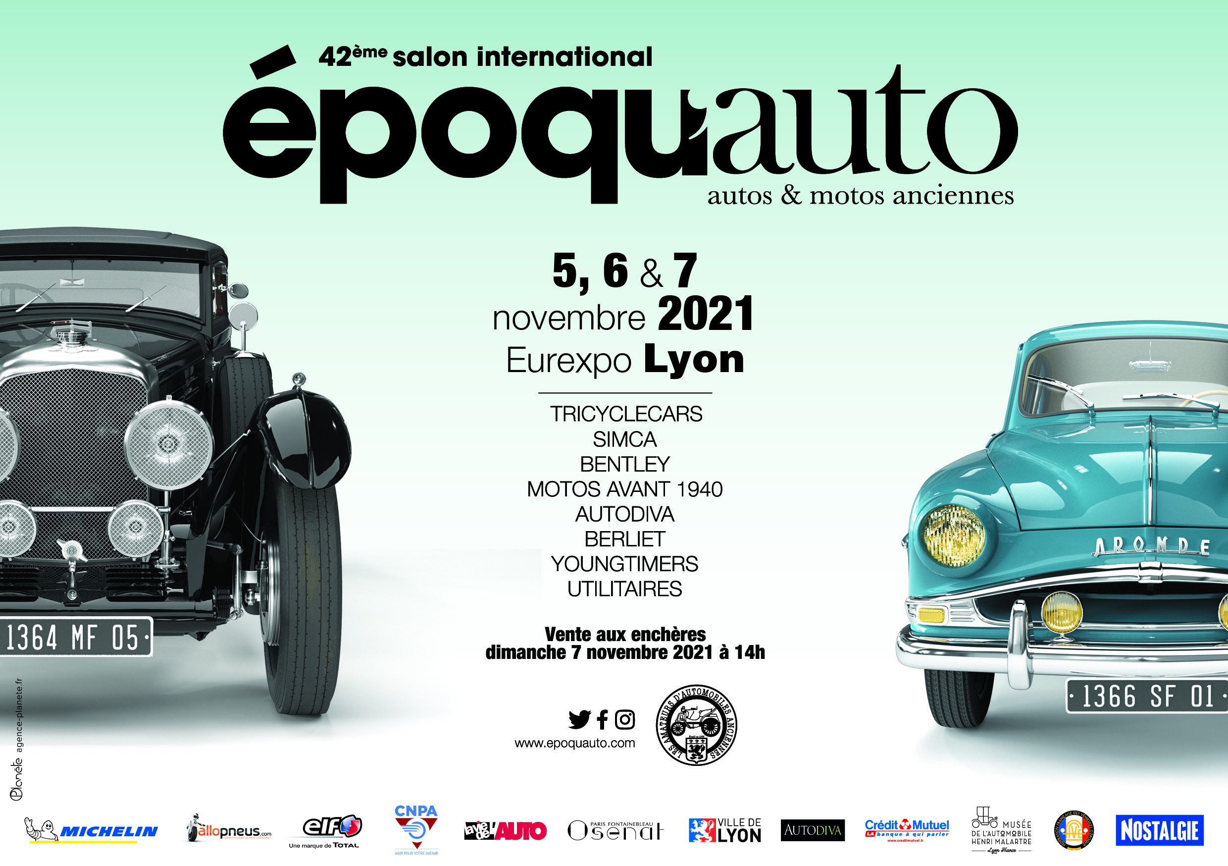 Salon Epoqu'auto 2021 au 5 au 7 novembre à Lyon Eurexpo