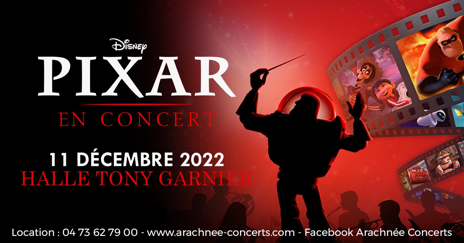 Pixar en concert à la Halle Tony Garnier le 11 décembre 2022