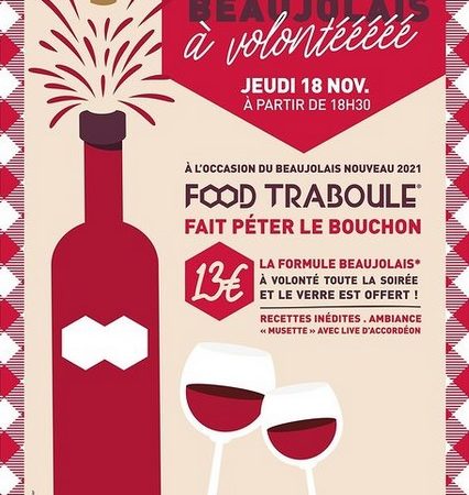 Une soirée Beaujolais à volonté ce jeudi 18 novembre dans le Vieux-Lyon chez Food Traboule