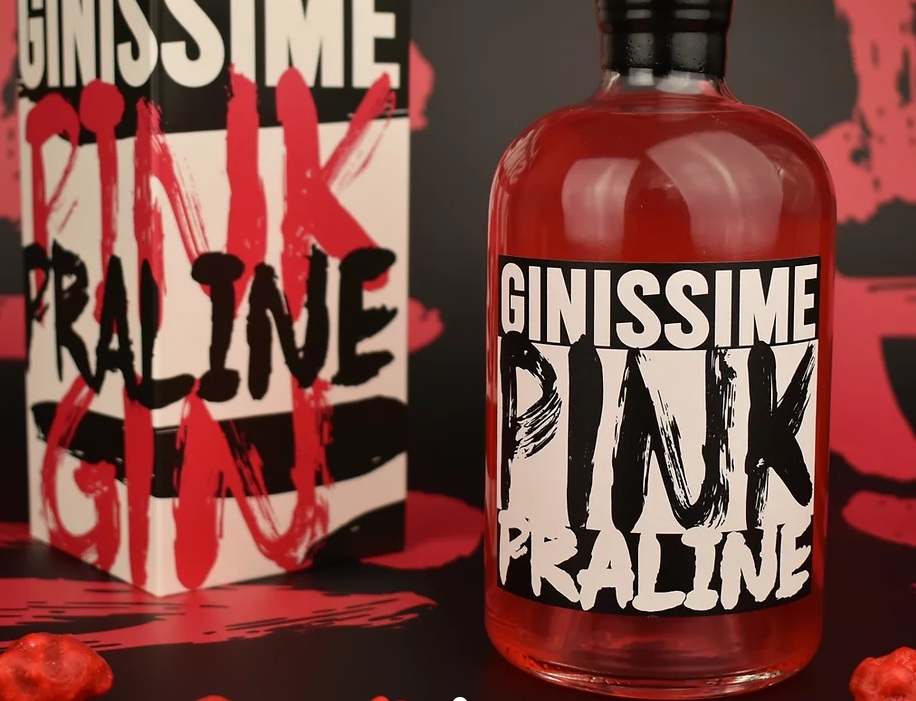 Gin à la Praline Pink Praline | Ginissime Gin par la Distillerie de Lyon
