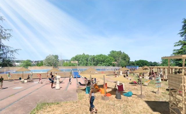 Piscine éphémère du parc de Gerland du jeudi 23 juin au dimanche 28 août 2022