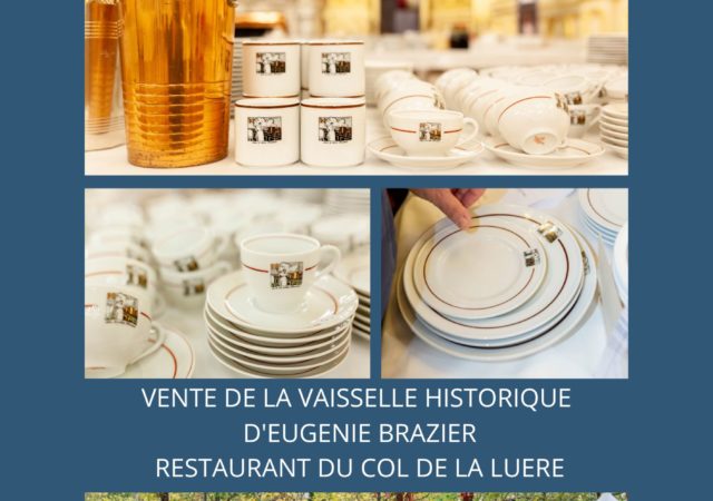 La vaisselle d'Eugénie Brazier en vente ce week-end à Lyon