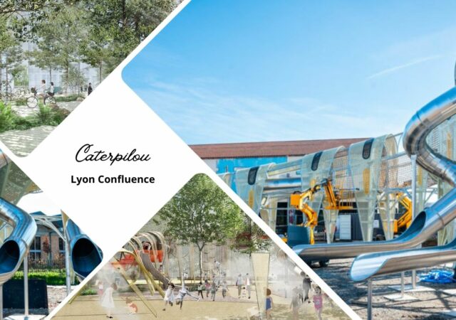 Caterpilou, une nouvelle aire de jeu monumentale à Lyon Confluence