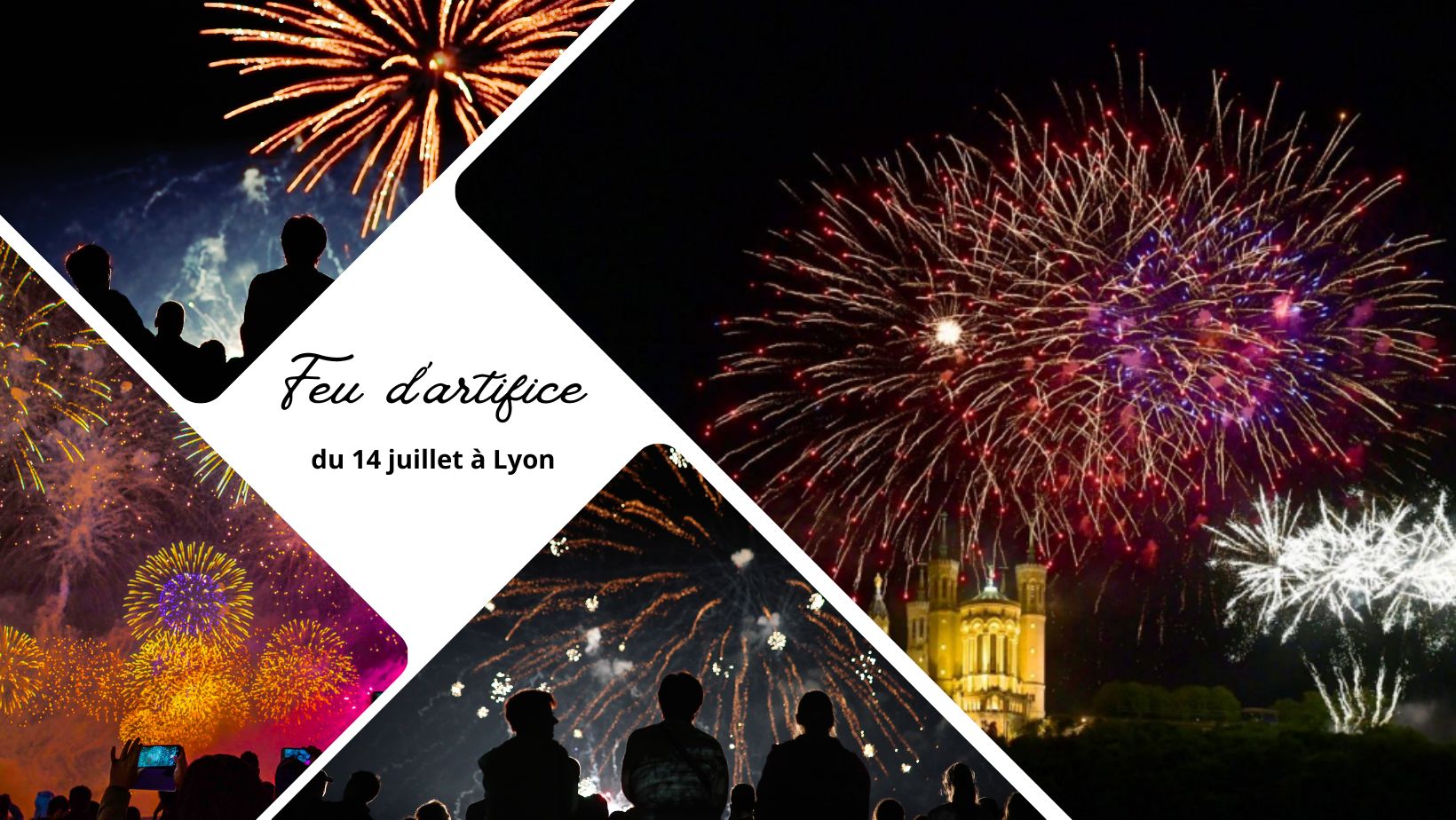 Feu d'artifice du 14 juillet 2024 à Lyon sous le signe des Jeux Olympiques